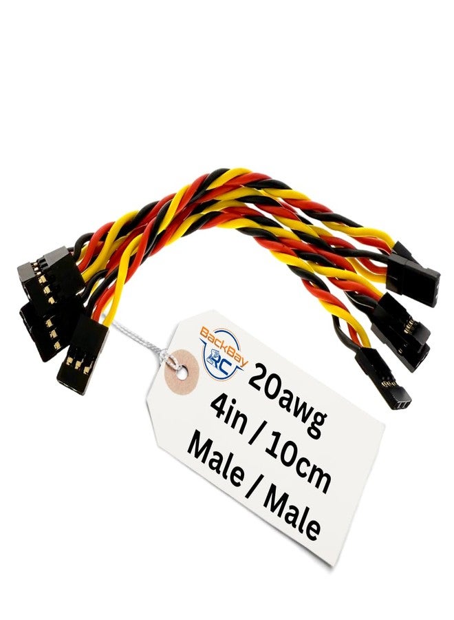 BackBay R/C BackBayRC - 4in 20awg Male/Male Universal Servo Extension - 5 Pack - Image 1